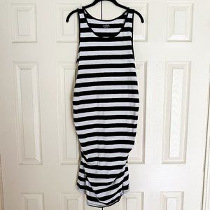 Isabel Maternity by Ingrid & Isabel Maternity Dress - Black/White Stripe XL